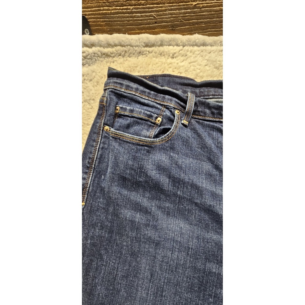Levi's Size 18 Straight Jeans Medium Wash Blue Denim Solid Logo 5-Pocket Women's - Picture 2 of 11